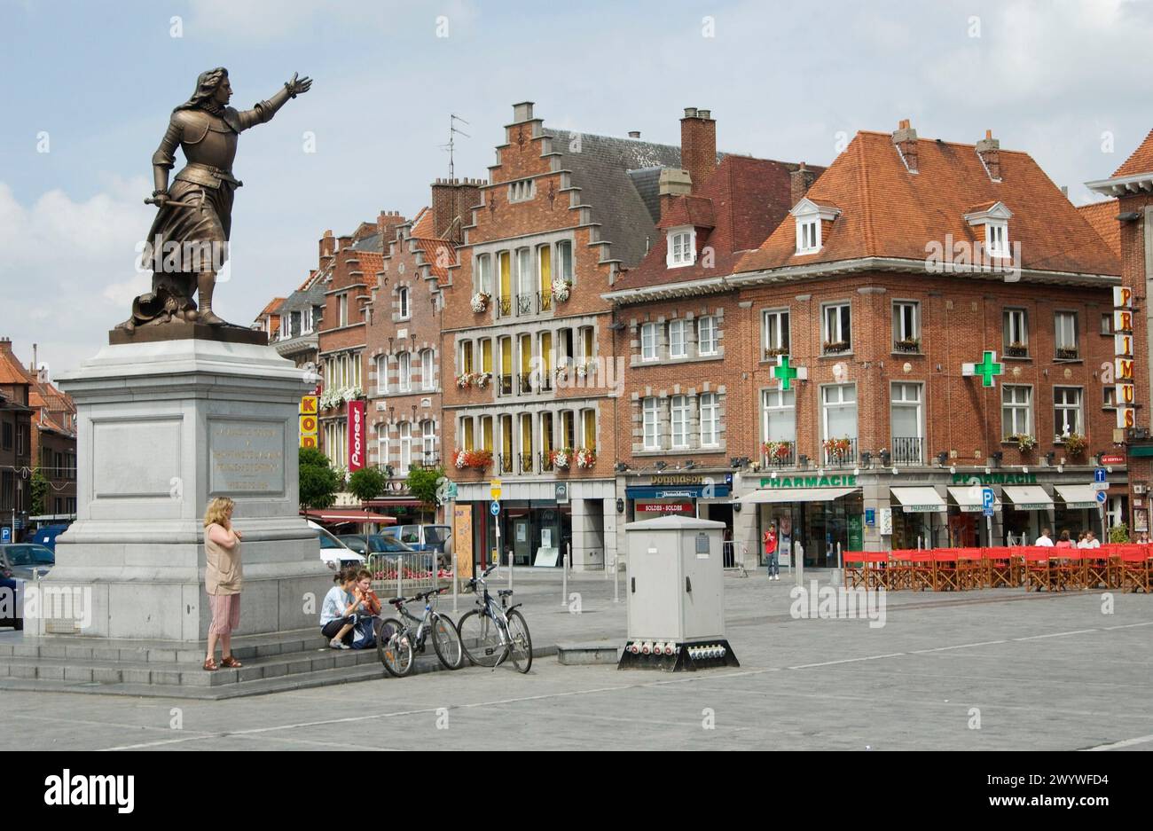 Grand Place. Tournai. Hainaut, Belgium. Stock Photo