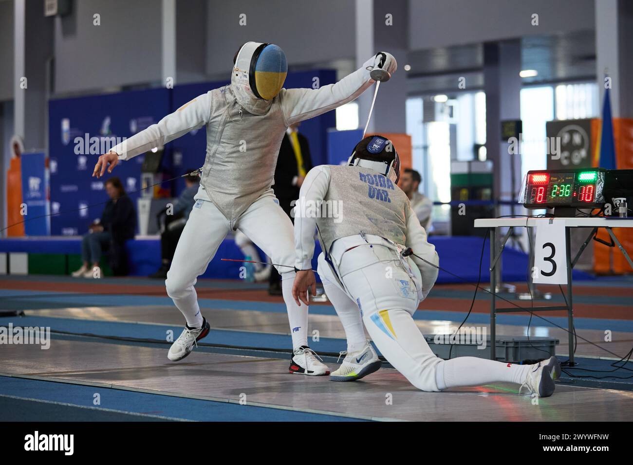 National Fencing Team Members fighting with swords at the Championship