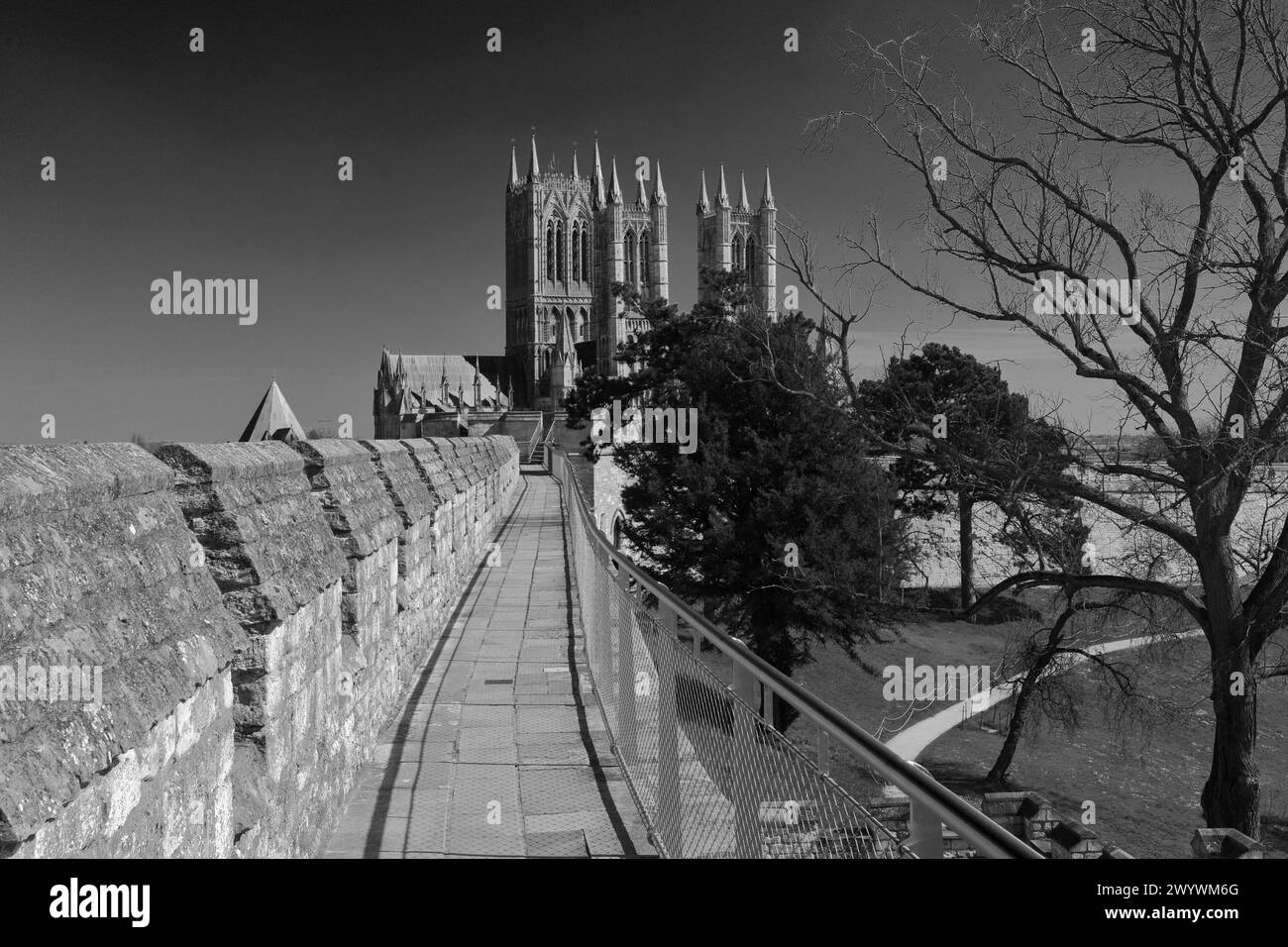 View over Lincoln Castle, Lincoln City, Lincolnshire County, England, UK Stock Photo Alamy