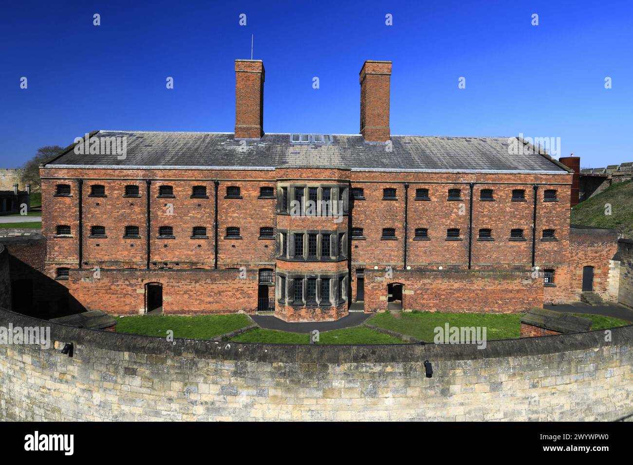 The Victorian Prison inside Lincoln Castle, Lincoln City, Lincolnshire County, England, UK Stock Photo