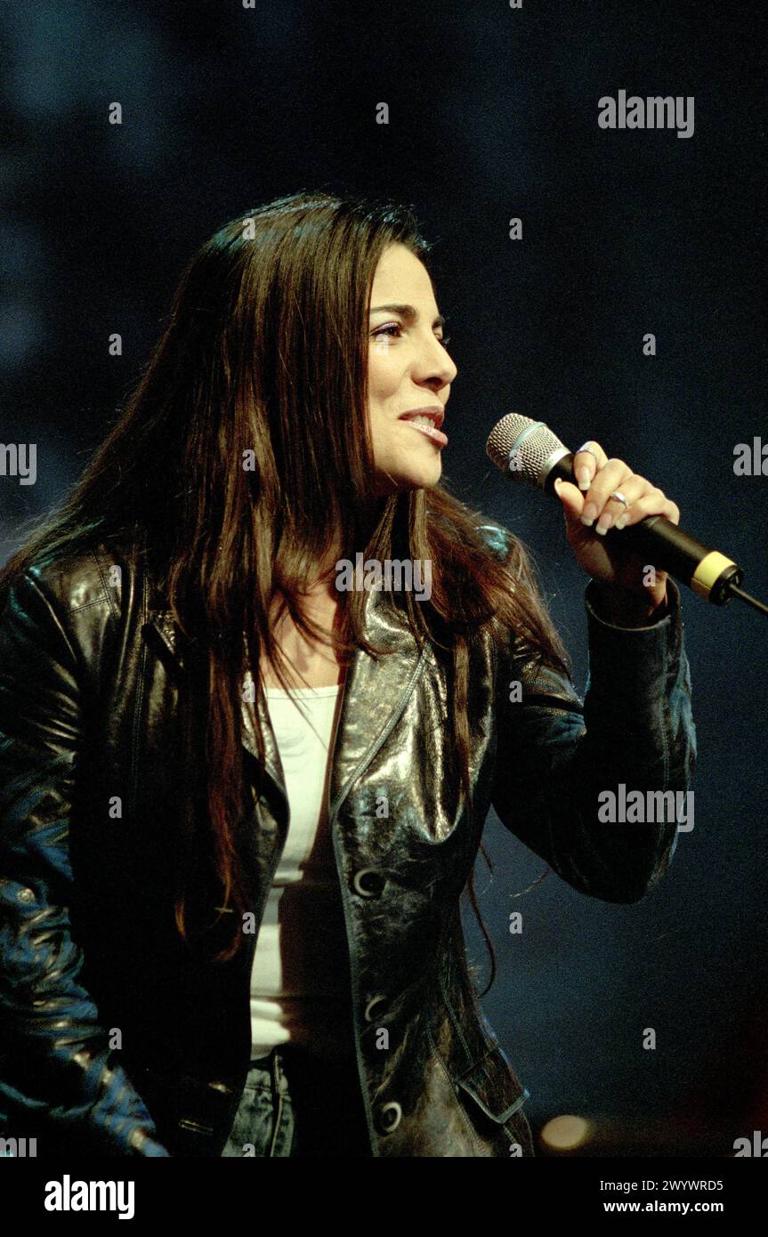 Milan Italy 17/04/2000: Mietta, Italian singer, during the television ...