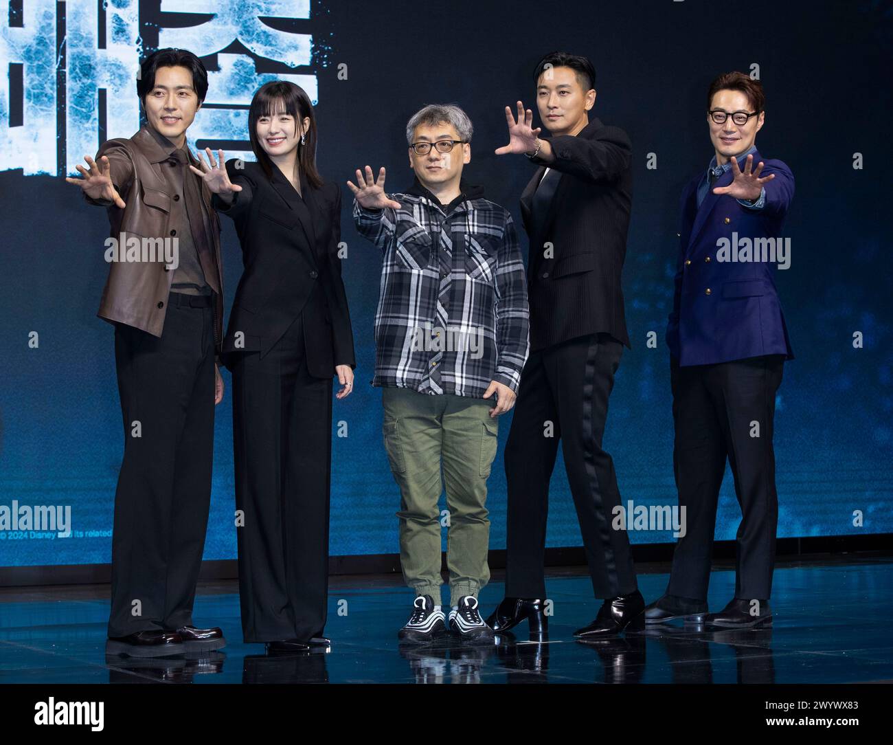 8 April 2024 – Seoul, South Korea: (L to R) South Korean actors Lee Moo ...