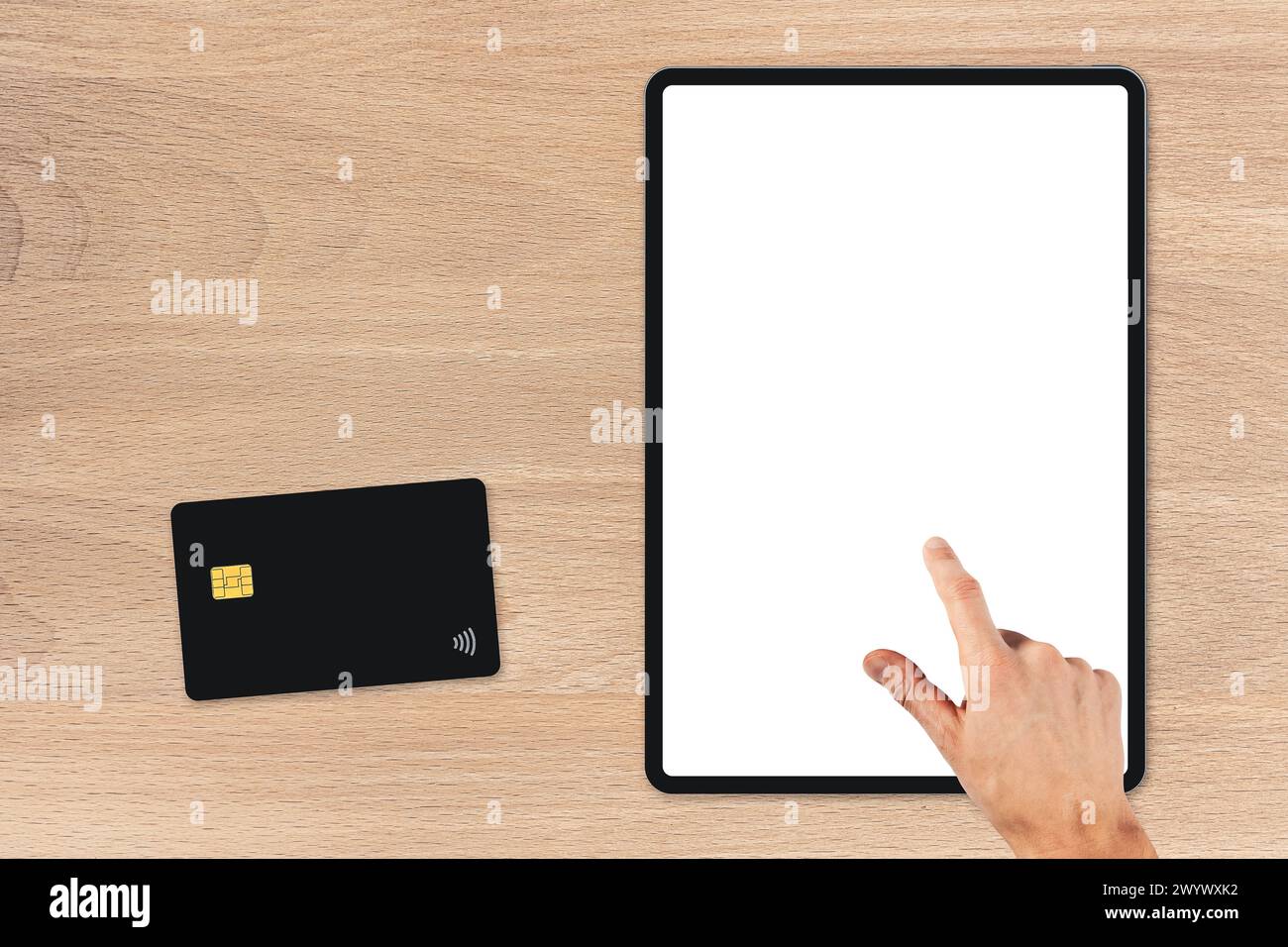 Man woman tablet card hi-res stock photography and images - Alamy