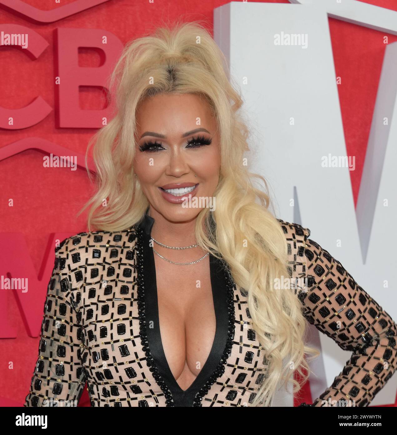 Bunnie XO attends the 2024 CMT Music Awards at Moody Center on April 07