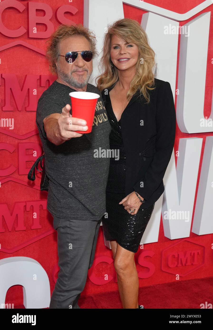 Sammy Hagar, Kari Karte attend the 2024 CMT Music Awards at Moody Center on April 07, 2024 in Austin, Texas. Photo: Amy Price/imageSPACE Stock Photo