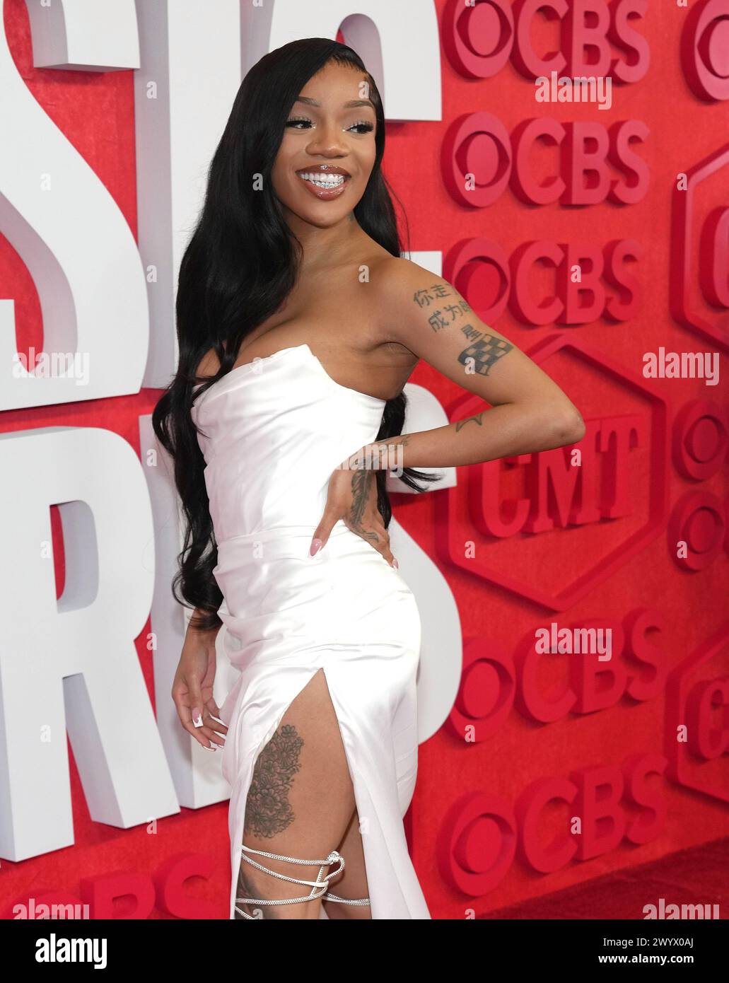 Austin, USA. 08th Apr, 2024. GloRilla attends the 2024 CMT Music Awards at Moody Center on April 07, 2024 in Austin, Texas. Photo: Amy Price/imageSPACE Credit: Imagespace/Alamy Live News Stock Photo