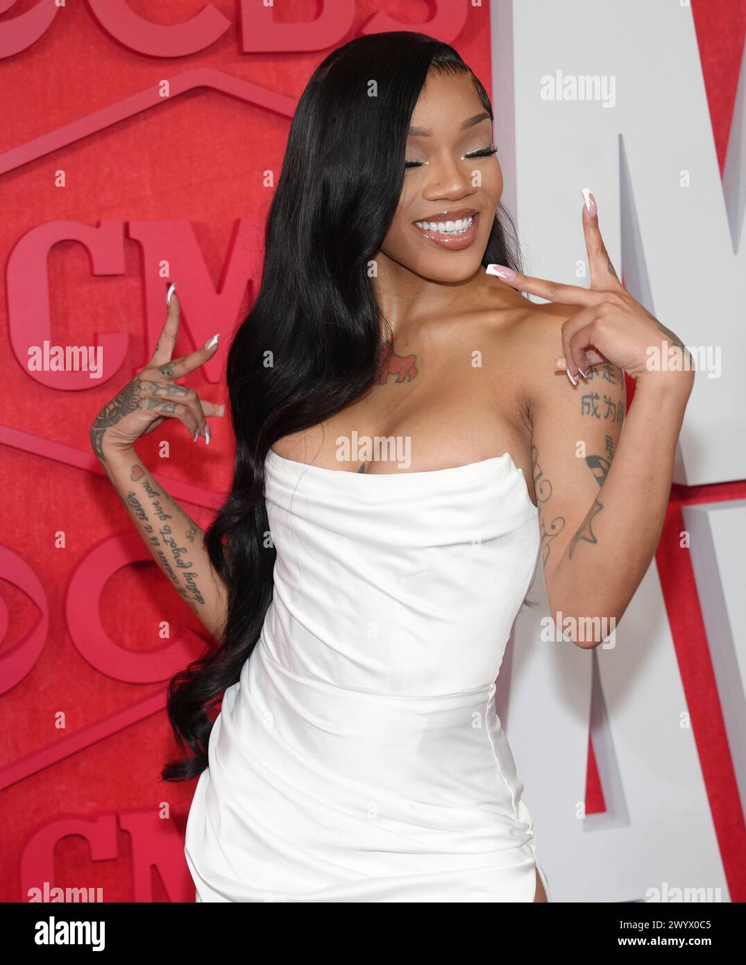 Austin, USA. 08th Apr, 2024. GloRilla attends the 2024 CMT Music Awards at Moody Center on April 07, 2024 in Austin, Texas. Photo: Amy Price/imageSPACE Credit: Imagespace/Alamy Live News Stock Photo