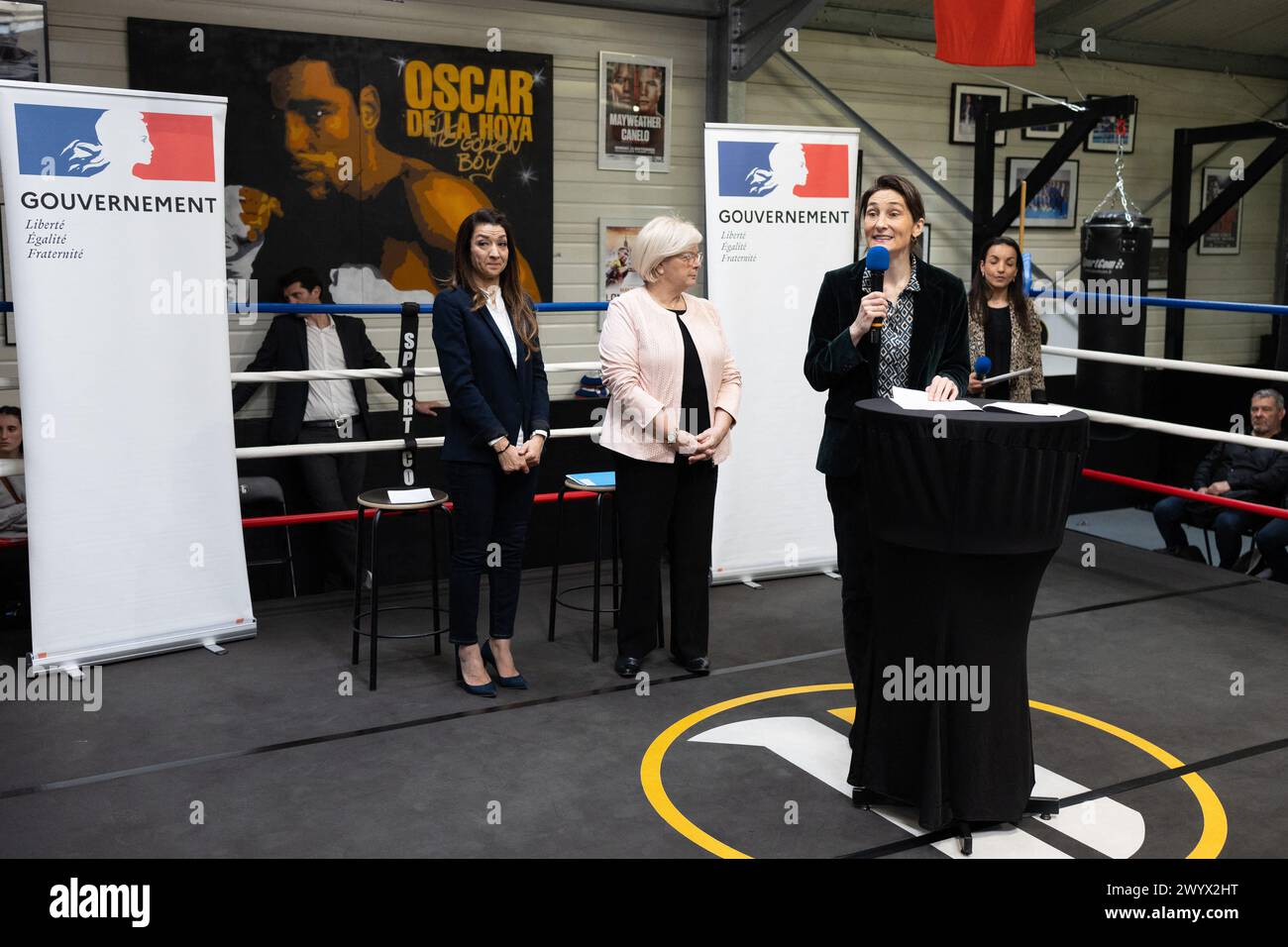 Paris, France. 08th Apr, 2025. French Minister of Sport and the Olympic