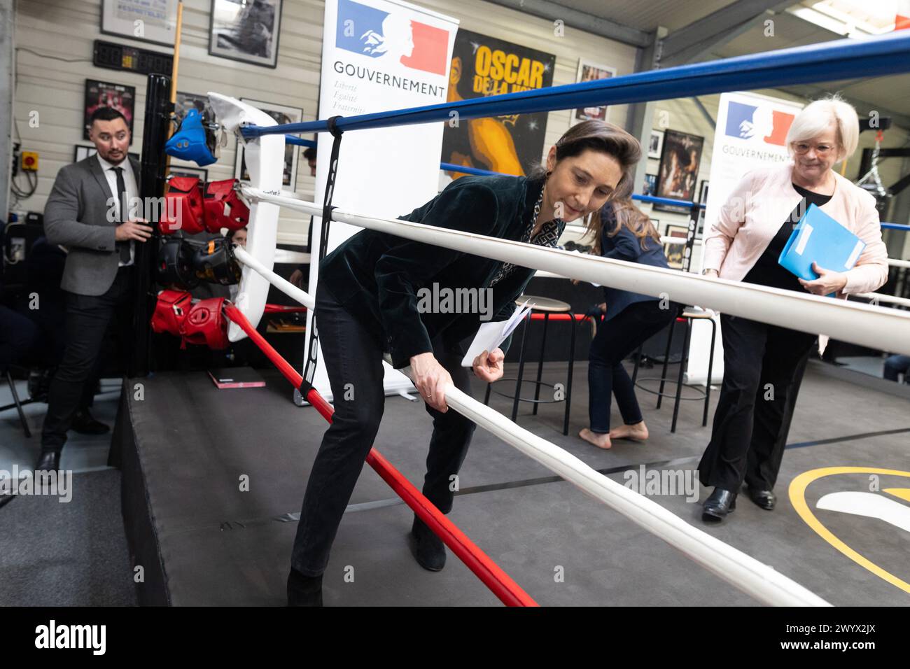 Paris, France. 08th Apr, 2025. French Minister of Sport and the Olympic