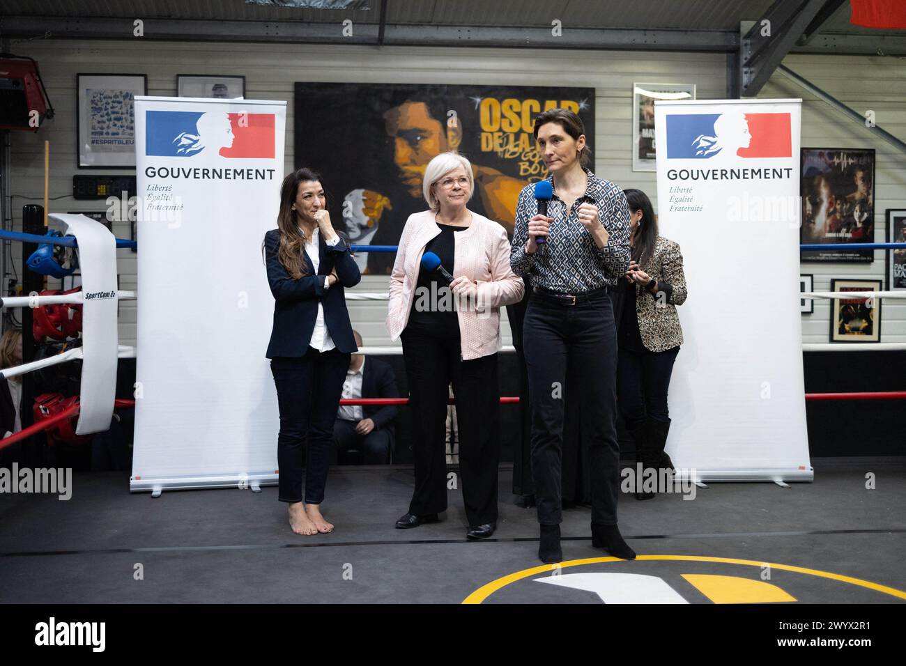 Paris, France. 08th Apr, 2025. French Minister of Sport and the Olympic