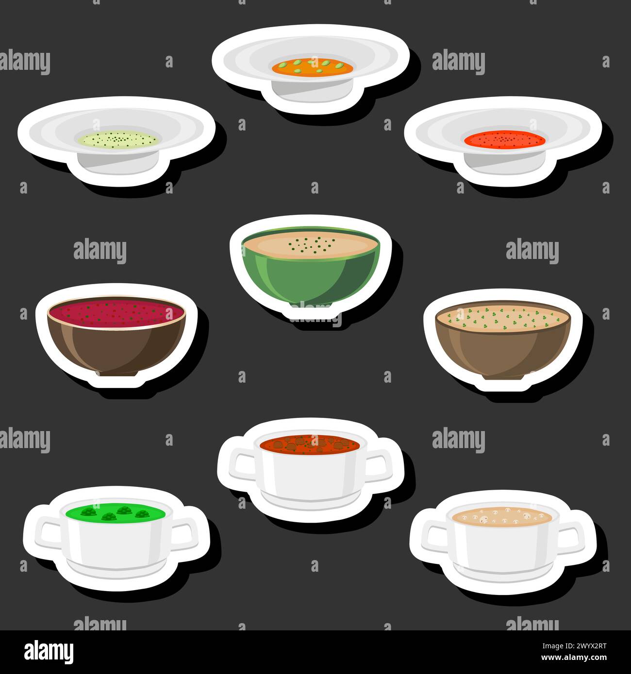 Broth types hi-res stock photography and images - Alamy