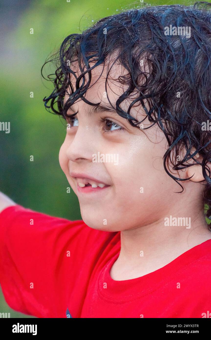 Portrait of child boy male person kid, Latin American ethnicity and ...