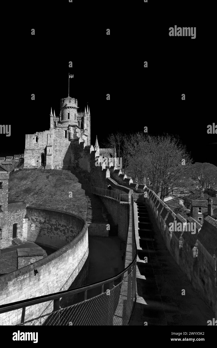 View over Lincoln Castle, Lincoln City, Lincolnshire County, England, UK Stock Photo Alamy