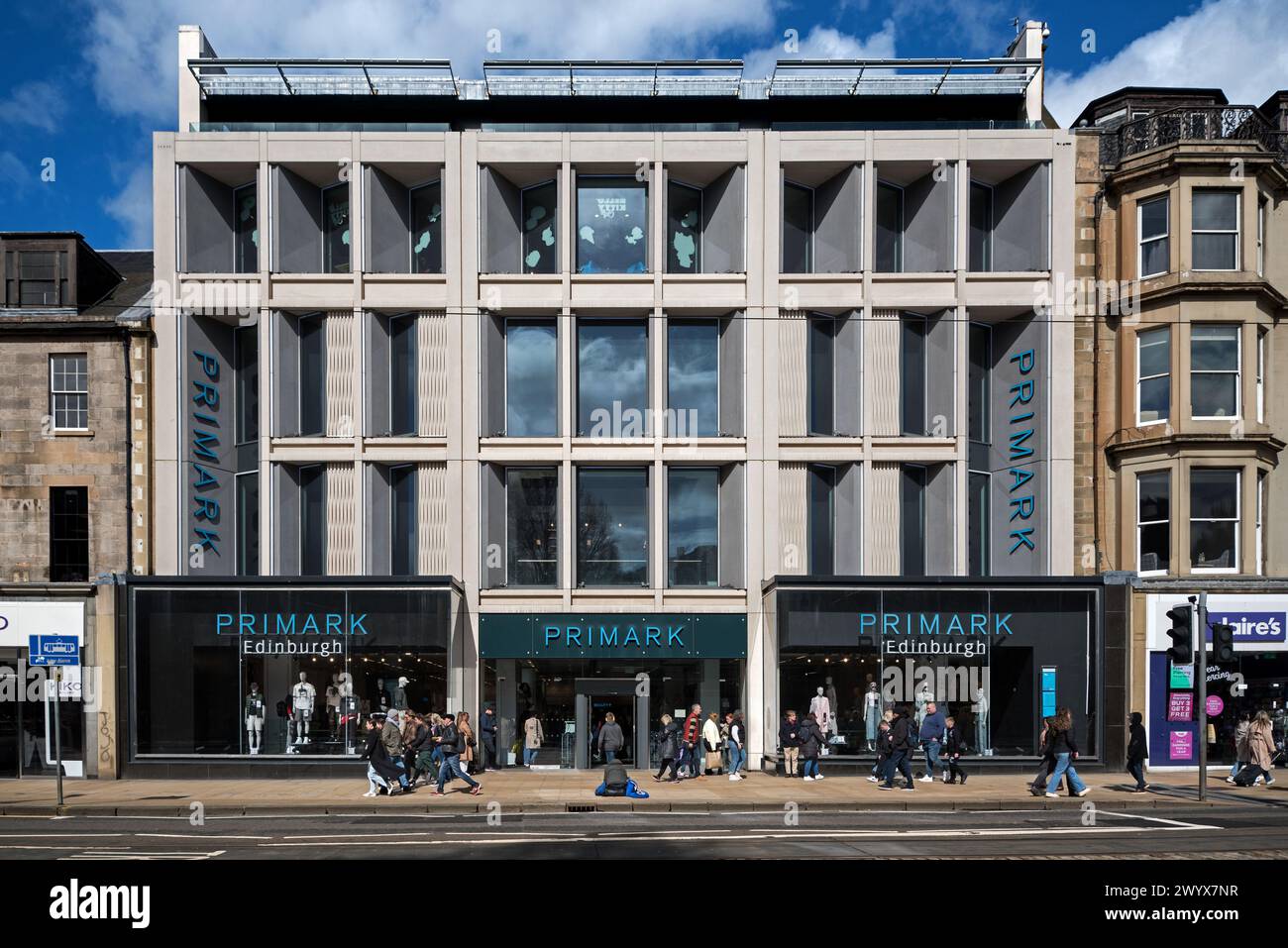Exterior view of the Primark Store on Princes Street, Edinburgh