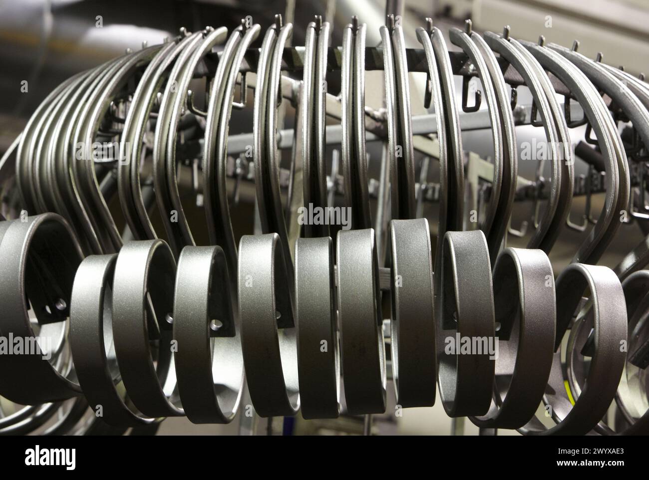 Tines manufacturing, spare parts for farm machinery, metallurgy. Stock Photo