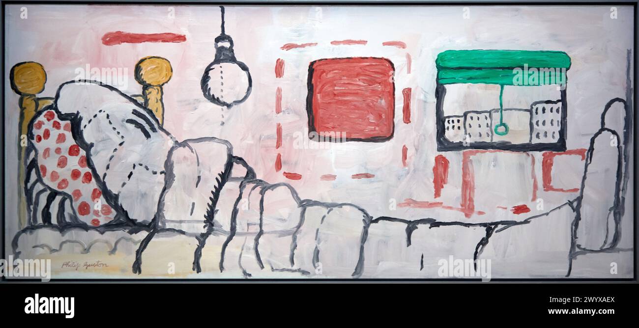 "In Bed", 1971, Philip Guston, Centre Pompidou, Paris, France, Europe