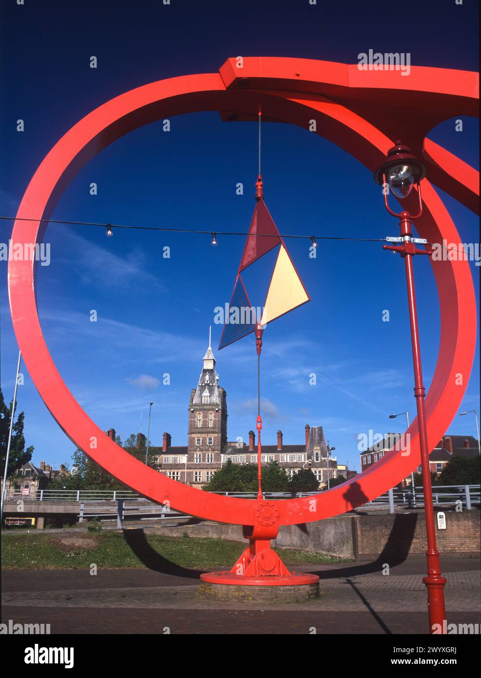 The Steel Wave sculpture by artist Peter Fink stands on the banks of ...