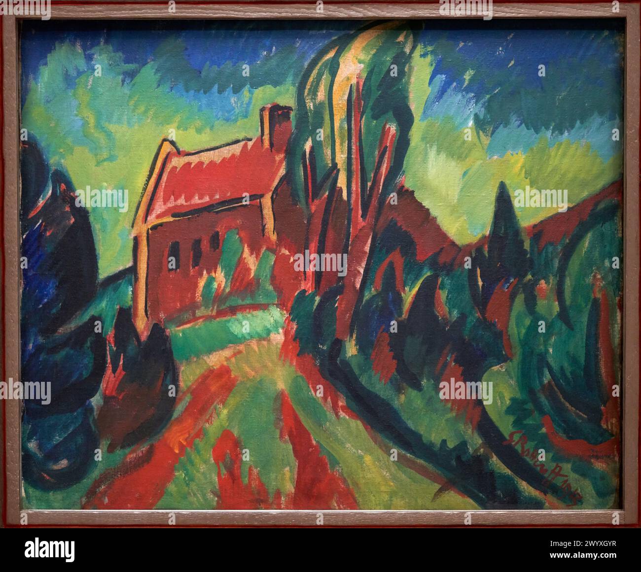 'The Red House', 1913, Karl Schmidt-Rottluff (1884-1976). Stock Photo