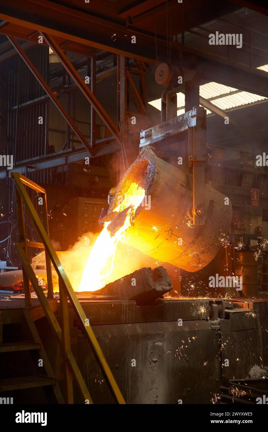 Steel foundry. Stock Photo