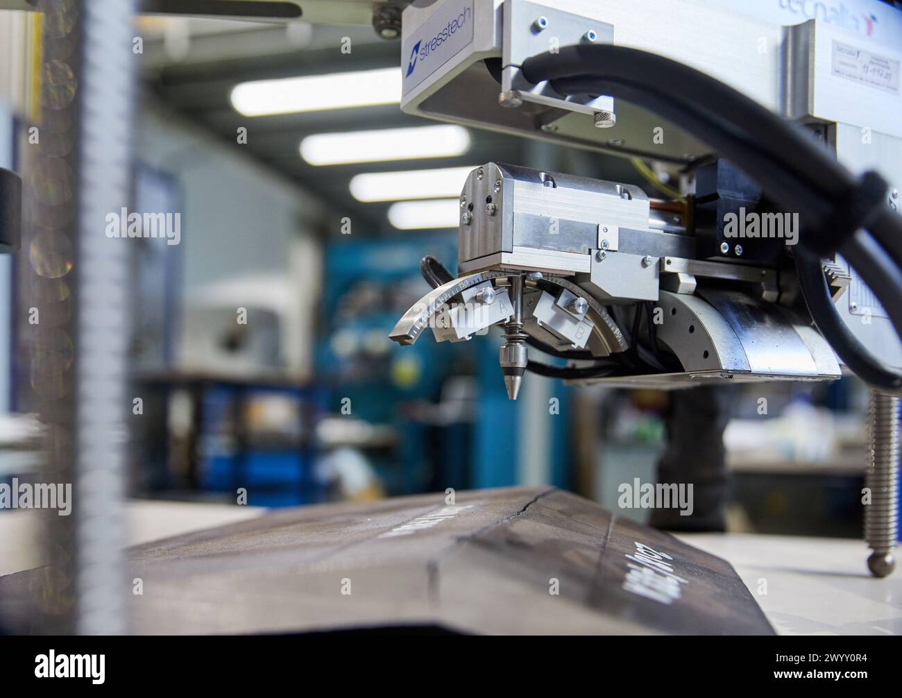 Measurement of residual stresses by X-rays, Foundry industry, Industry Unit, Technology Centre, Tecnalia Research & Innovation, Donostia, San Sebastian, Gipuzkoa, Basque Country, Spain. Stock Photo