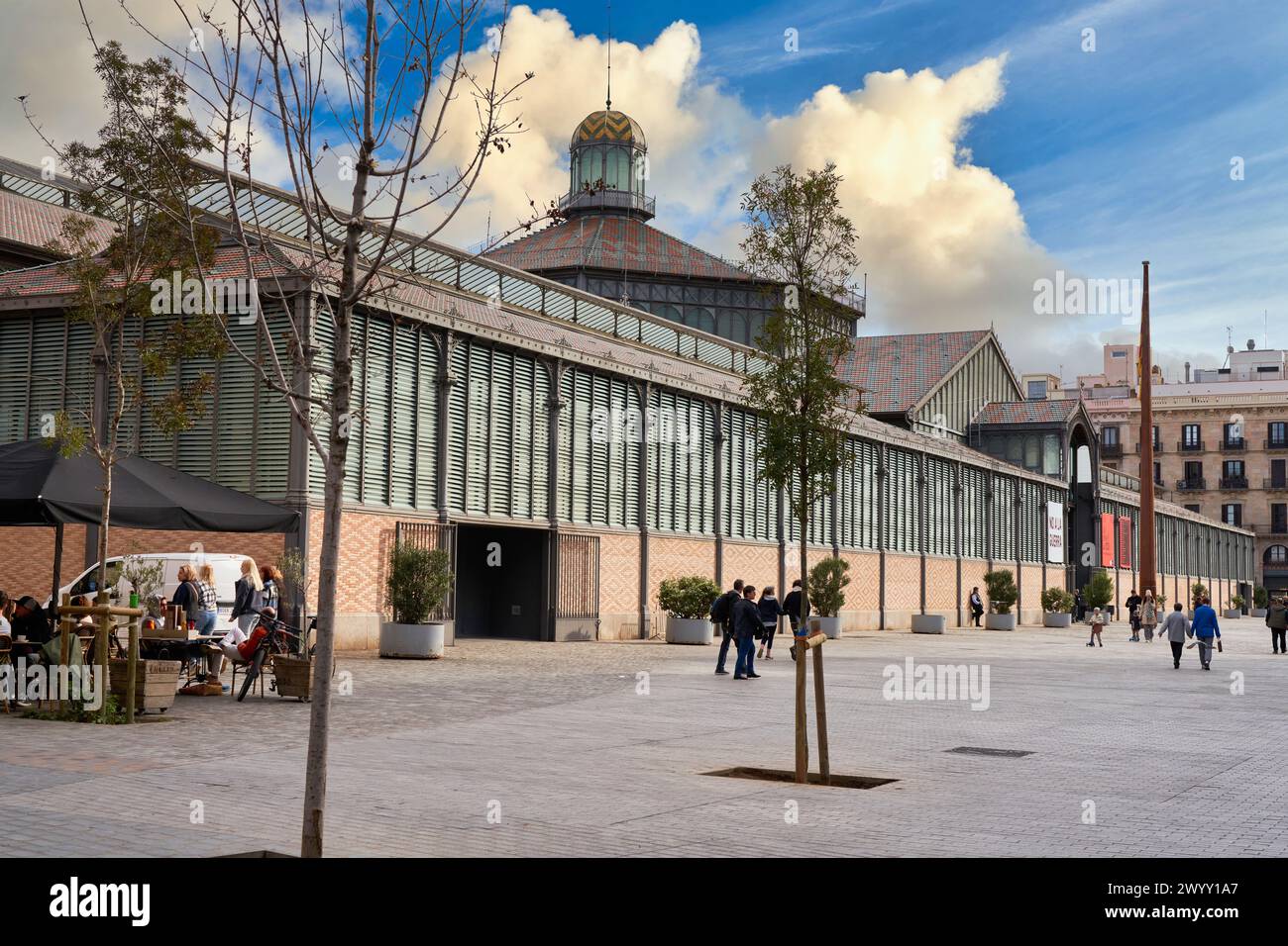 El Born Centro de Cultura y Memoria, Plaza Comercial, Barcelona, Catalonia, Spain. Stock Photo