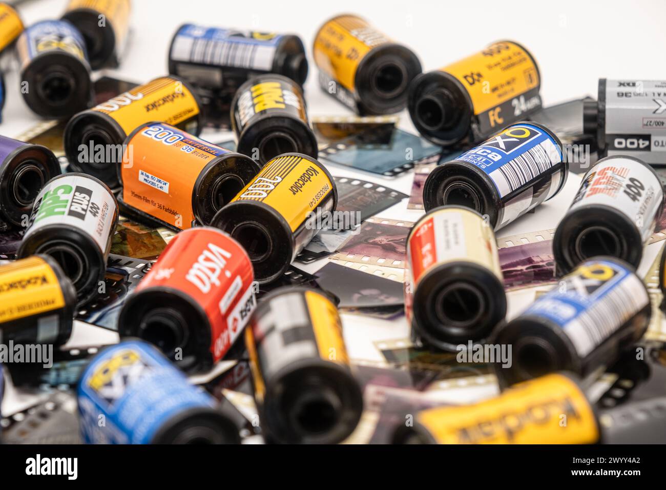 Sibiu, Romania - April 07, 2024. Empty 35mm film canisters from ...
