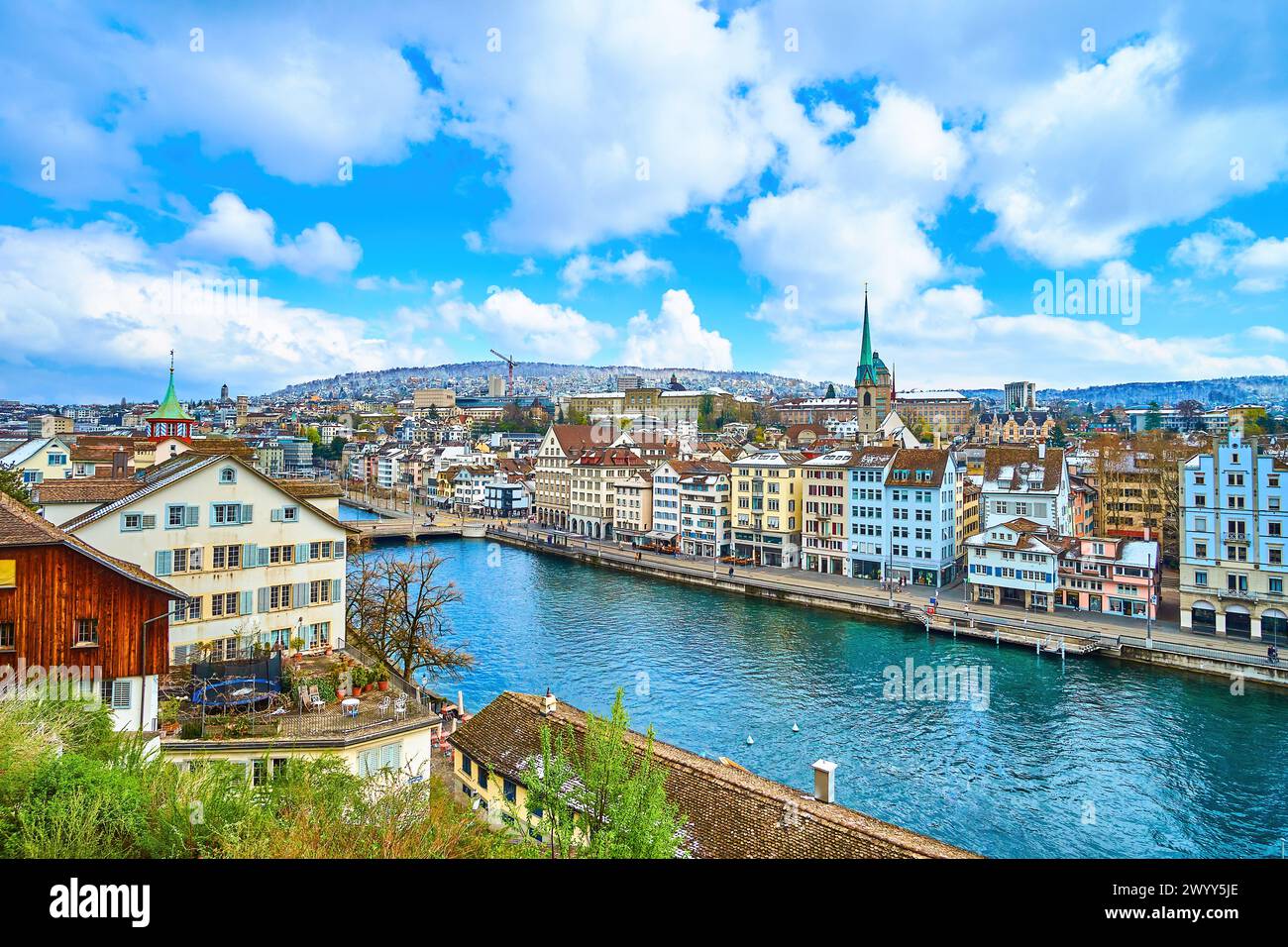 The View From Lindenhof Hill On Historic Niederdorf Neighborhood On the-view-from-lindenhof-hill-on-historic-niederdorf-neighborhood-on