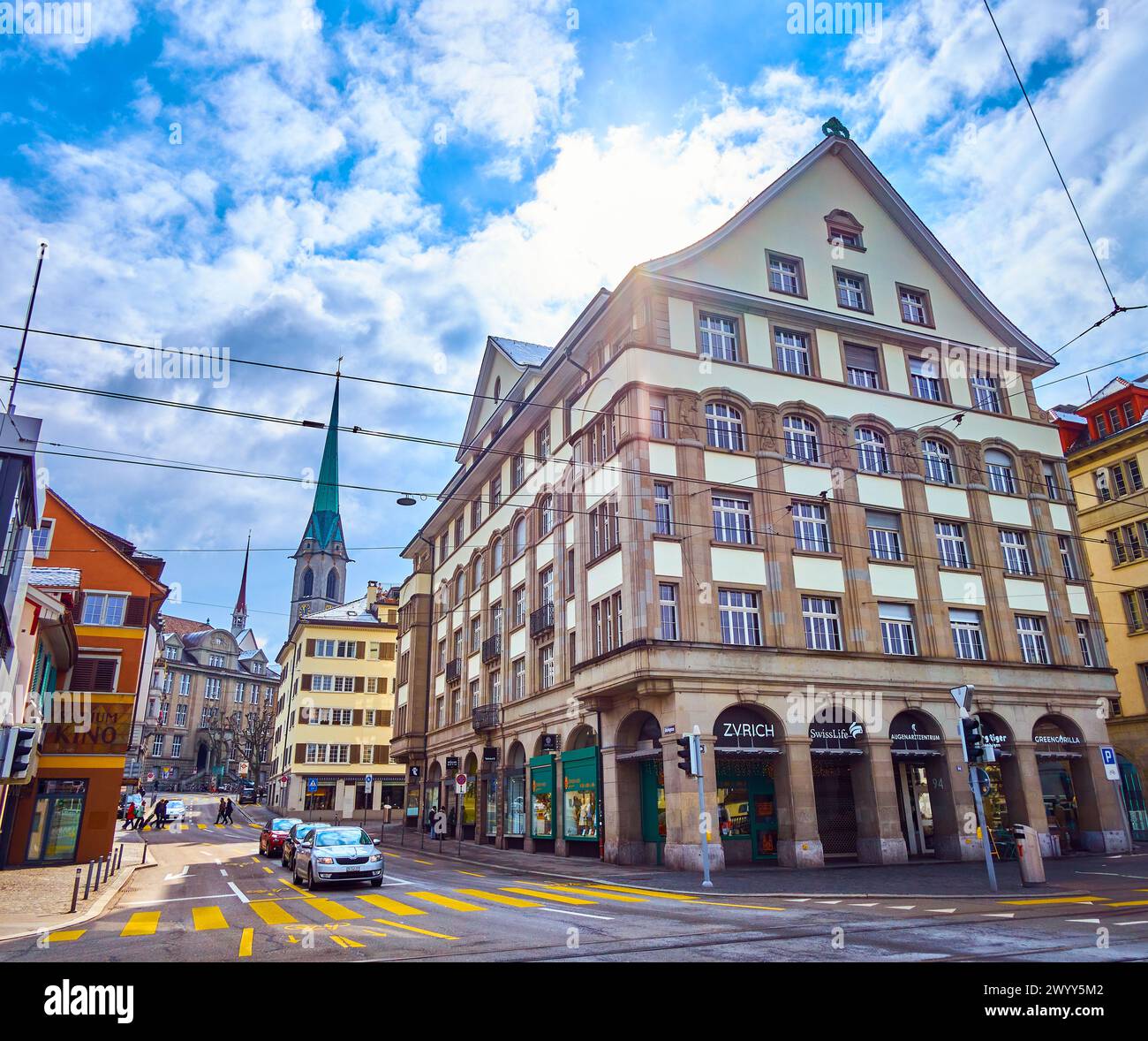 ZURICH, SWITZERLAND APRIL 3, 2022 The stunning modest historic