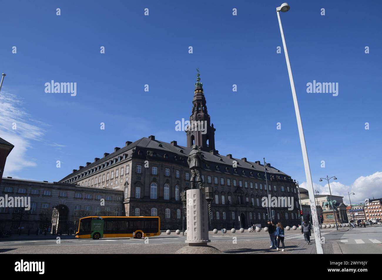 Copenhagen, Denmark /08 April 2024/Christiansborg palace or castle and ...
