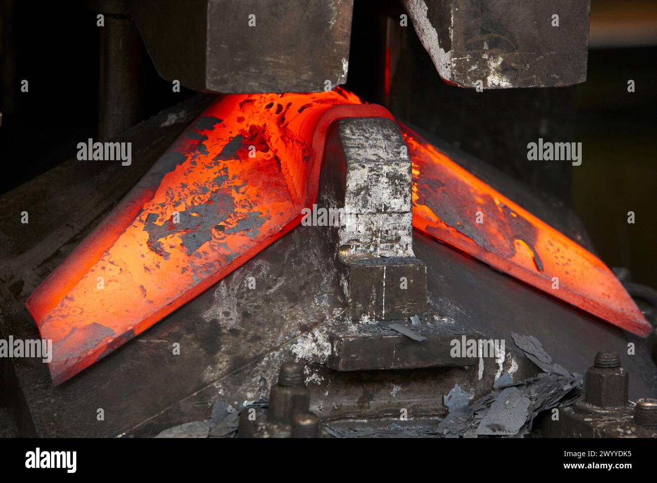 Wrought, grower, spare parts for farm machinery manufacturing, metallurgy. Stock Photo