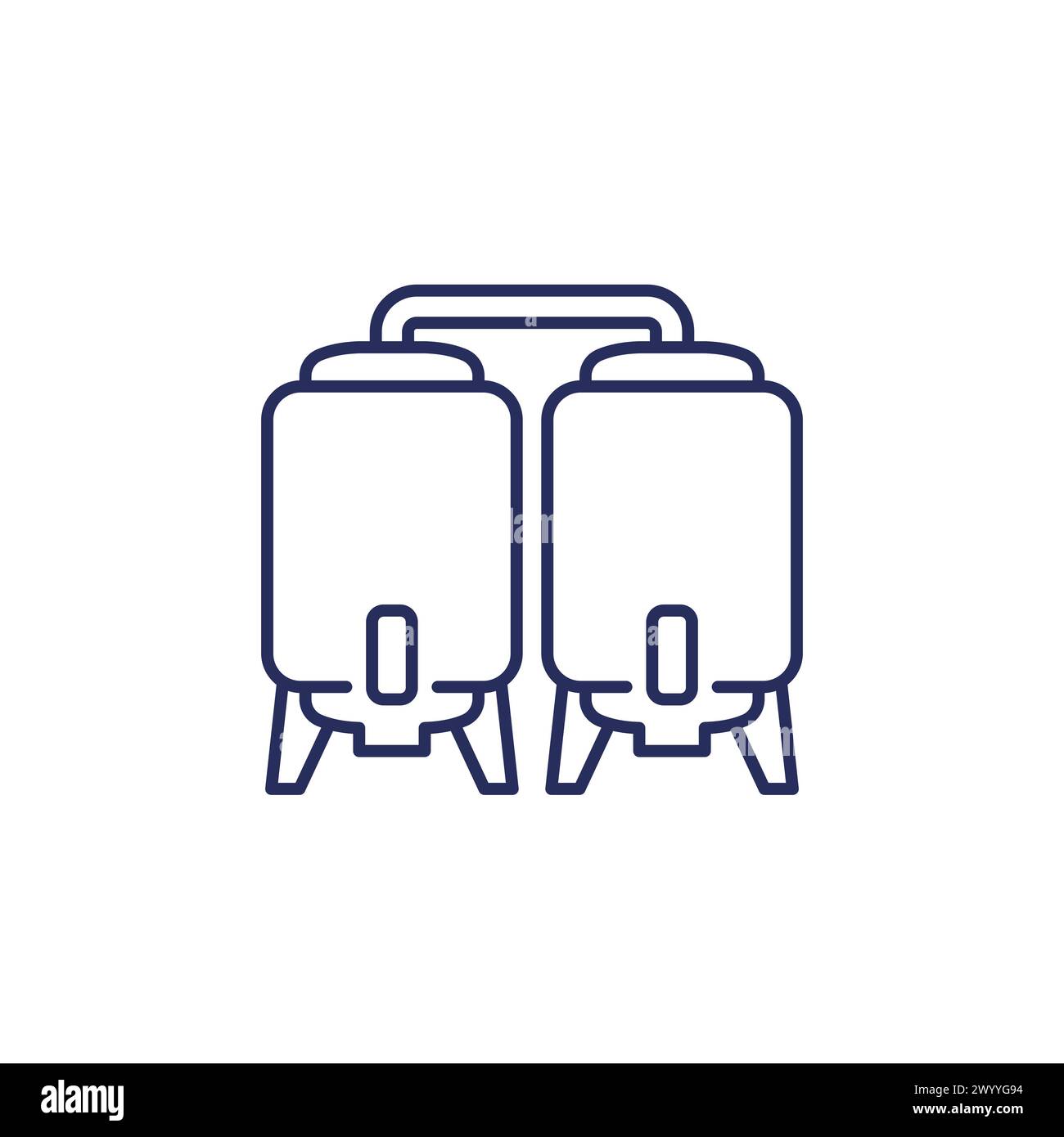 brewery line icon on white Stock Vector