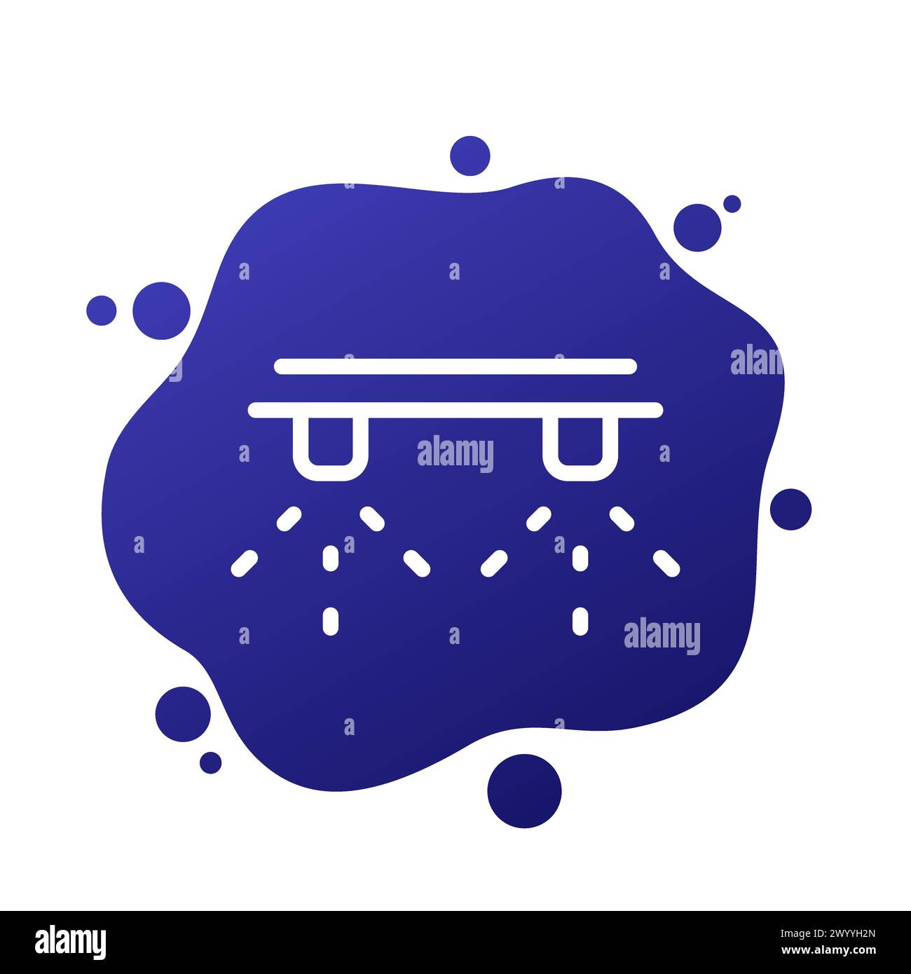 water sprinklers line icon, vector Stock Vector
