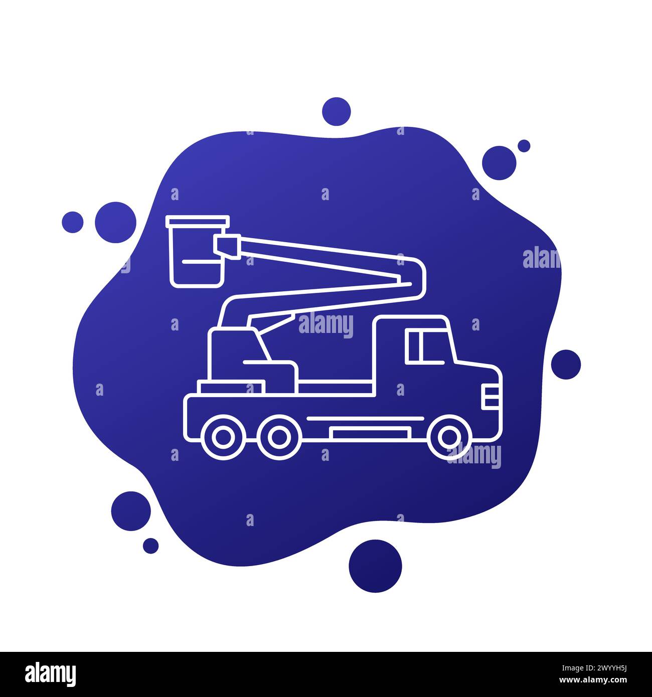 bucket truck line icon, vector Stock Vector Image & Art - Alamy