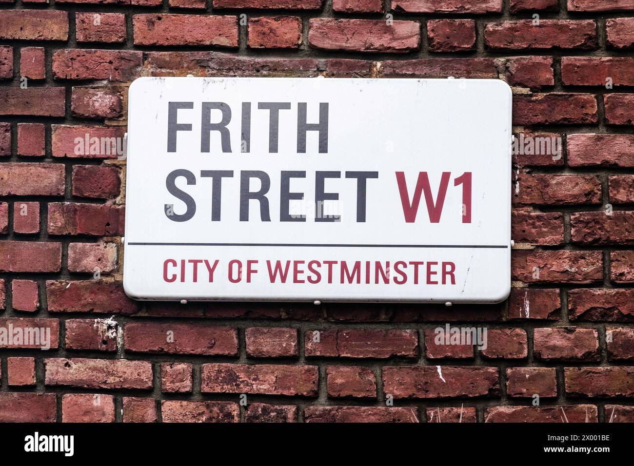 London street signs: Frith Street W1 Stock Photo