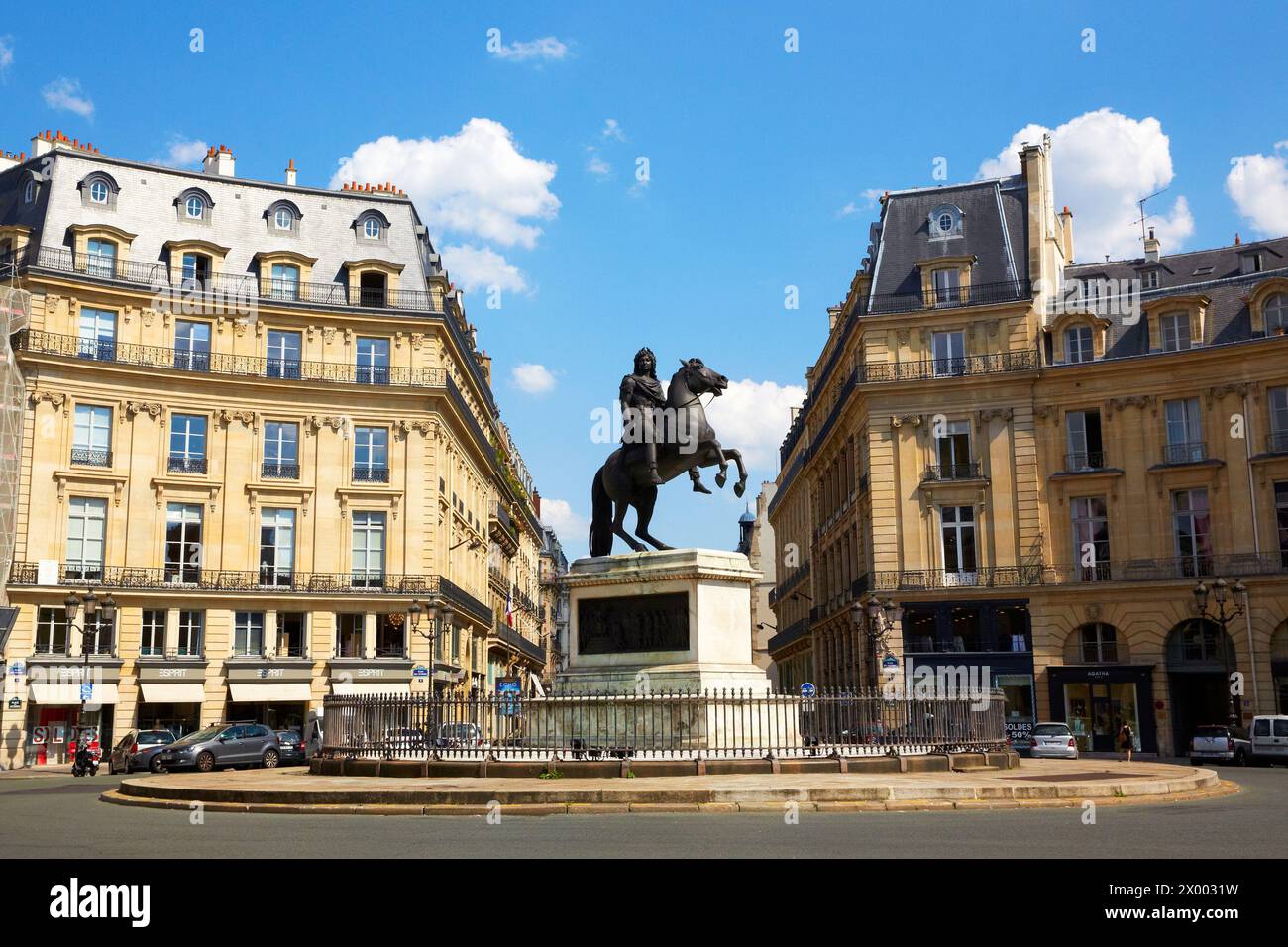 Equestrian statue of King Louis XIV. Place des Victoires. Paris. France. Stock Photo