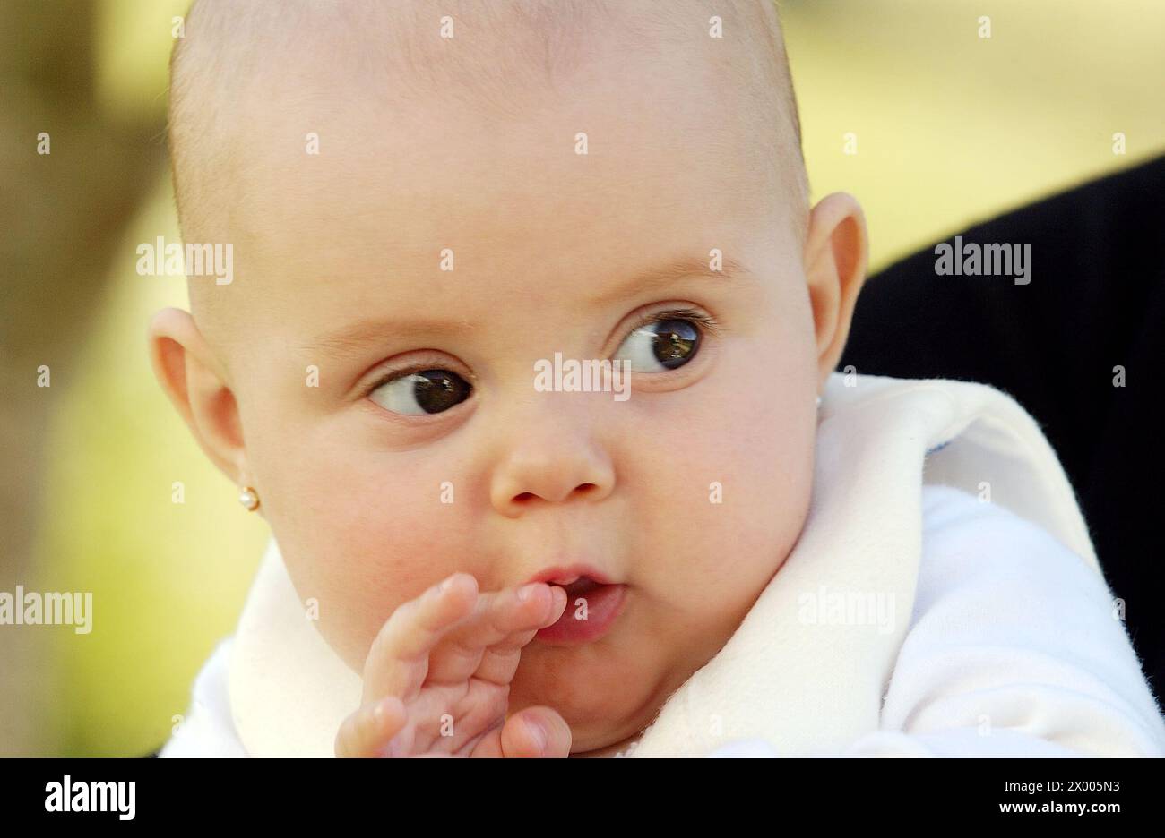 Six months old baby stock photo alamy