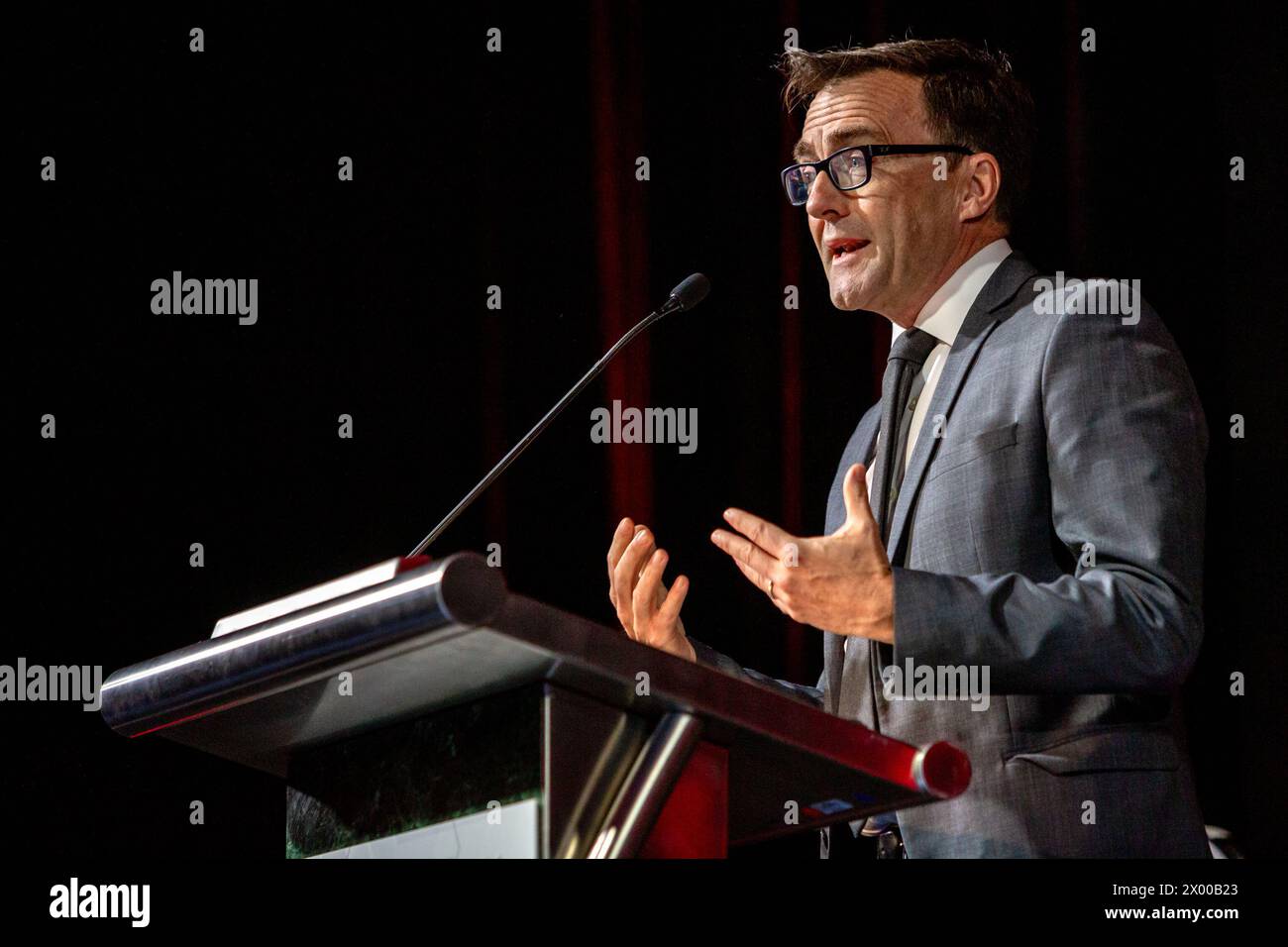 Las Vegas, USA. 08th Apr, 2024. Tony Chambers, Senior VP of Studio Distribution at The Walt Disney Company, speaks at the International Day Lunch during Cinema Con at Caesars Palace in Las Vegas, Nevada on April 8, 2024. (Travis P Ball/Sipa USA) Credit: Sipa USA/Alamy Live News Stock Photo