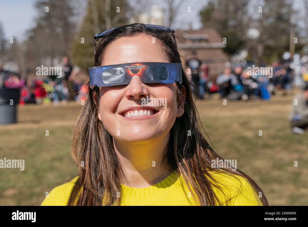 Tupper Lake, USA. 08th Apr, 2024. Congresswoman Elise Stefanik observes