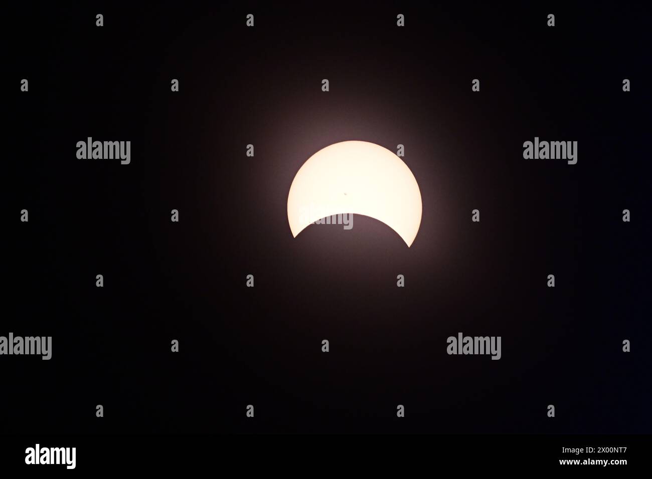 Partial Solar Eclipse 2024 - California, USA Stock Photo