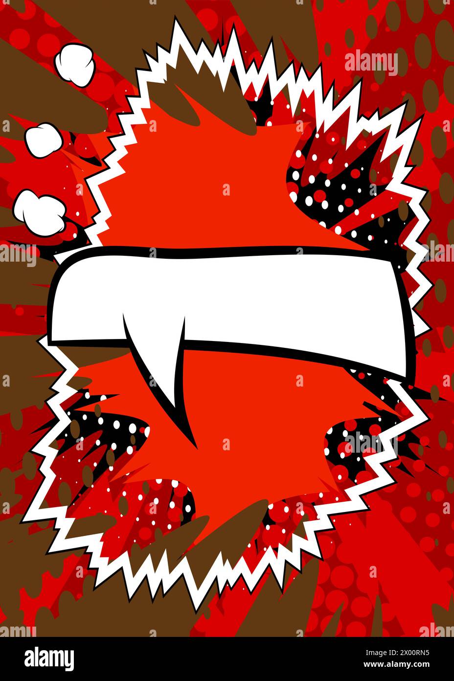 Cartoon speech bubble with blank speech bubble, comic book background ...
