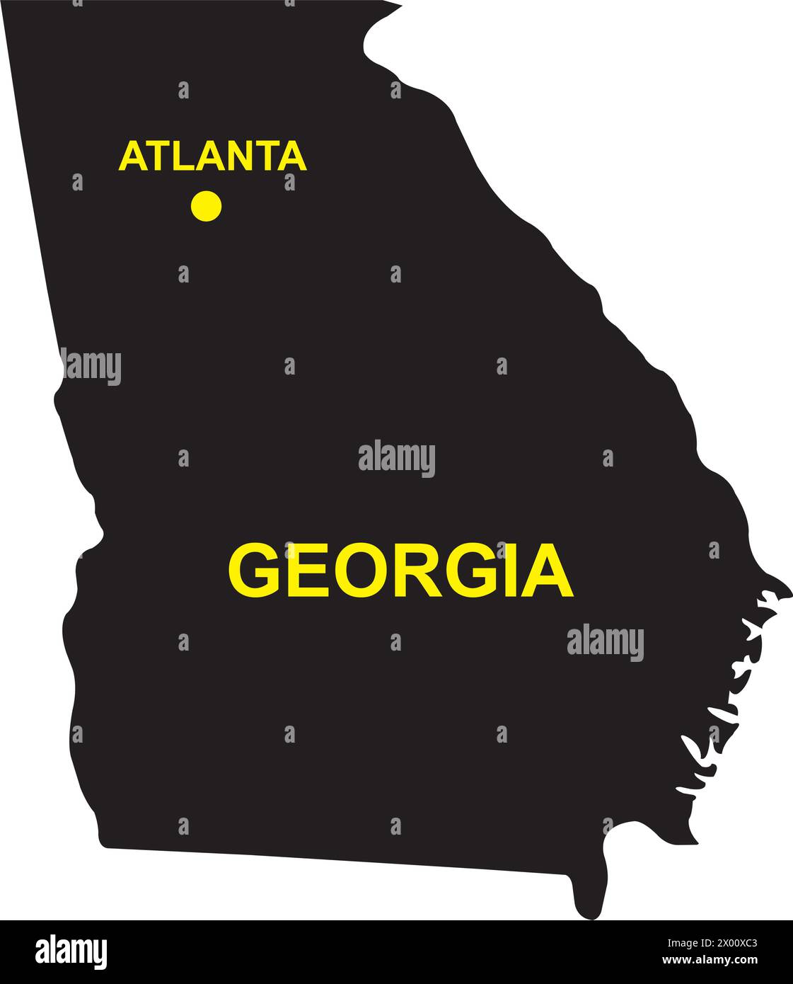 Georgia map icon vector illustration simple design Stock Vector Image ...