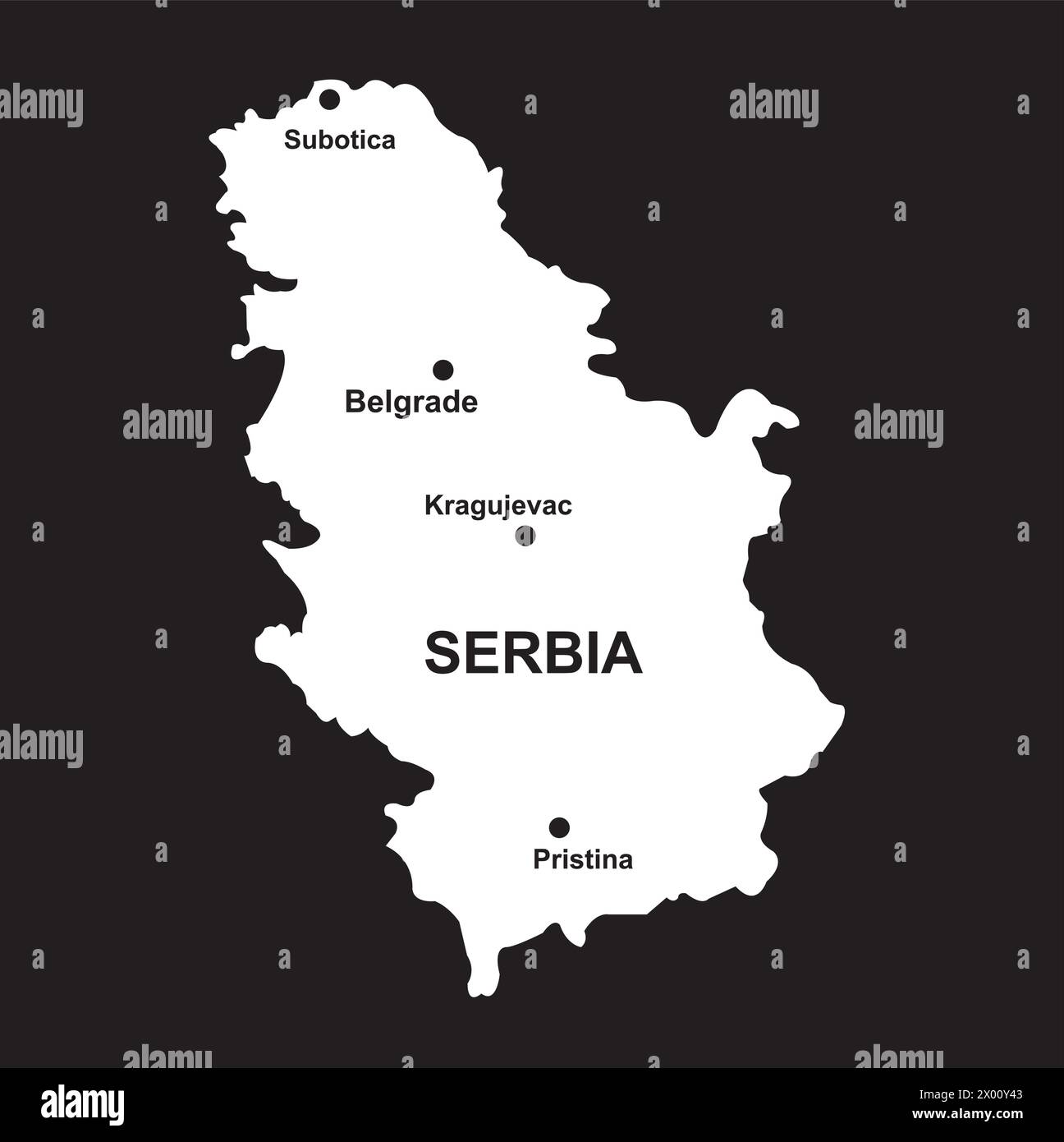 Serbia country map icon vector illustratin simple design Stock Vector