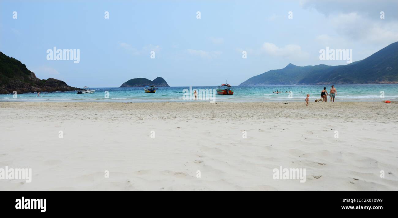 Ham Tin Beach at Sai Kung East Country park in Hong Kong. Stock Photo