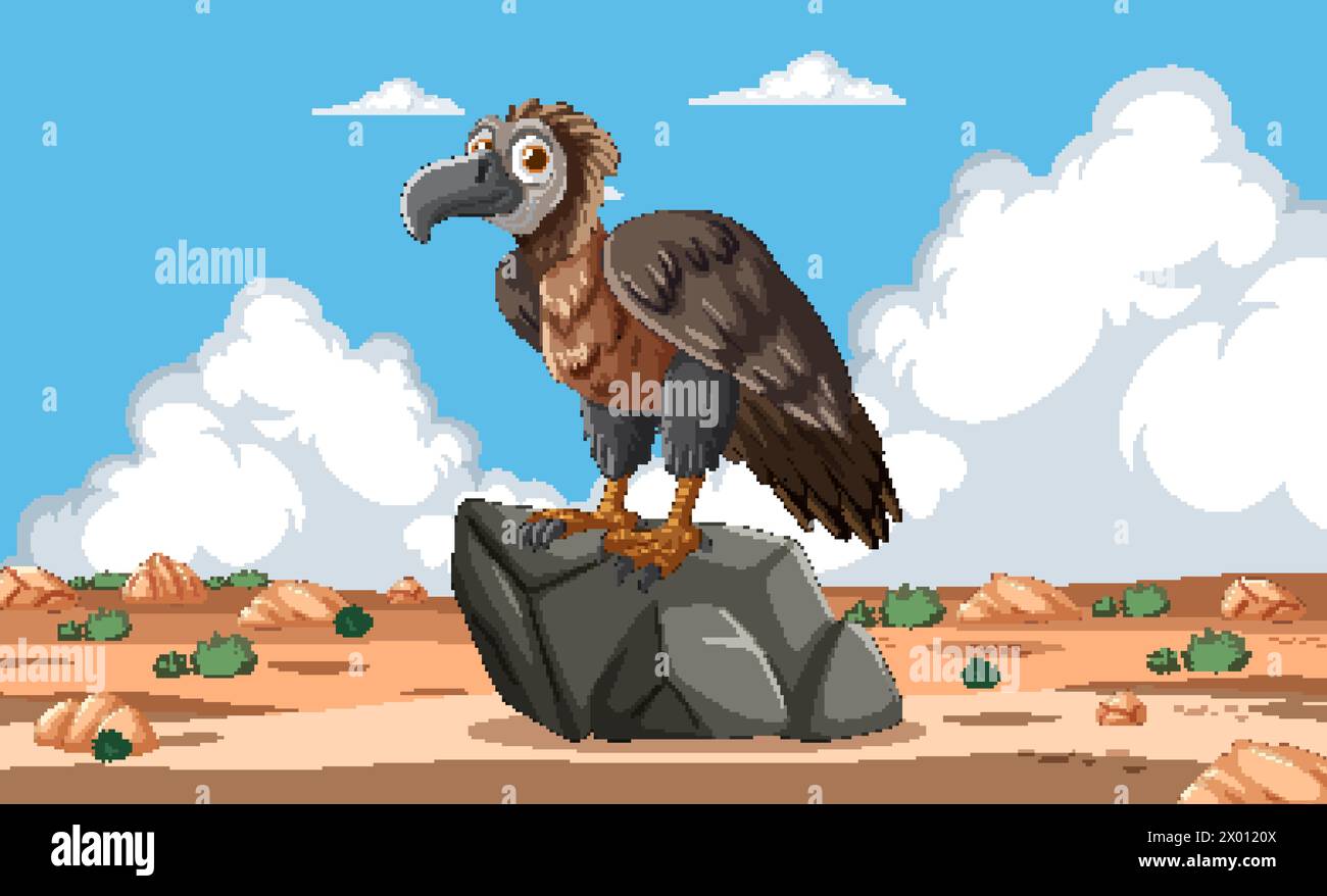 Animal standing on stones in Stock Vector Images - Alamy