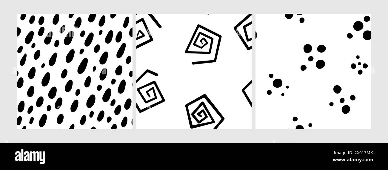 Small dash patterns set. Seamless minimal dash pattern, small elements. Stock Vector