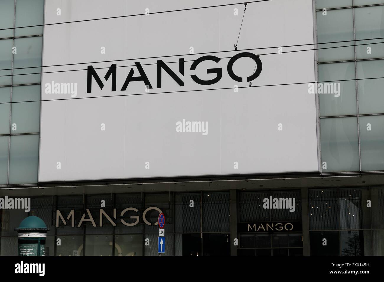 Mango Building Warsaw, Poland. 08th Apr, 2024. The logo of MANGO is seen on the ...