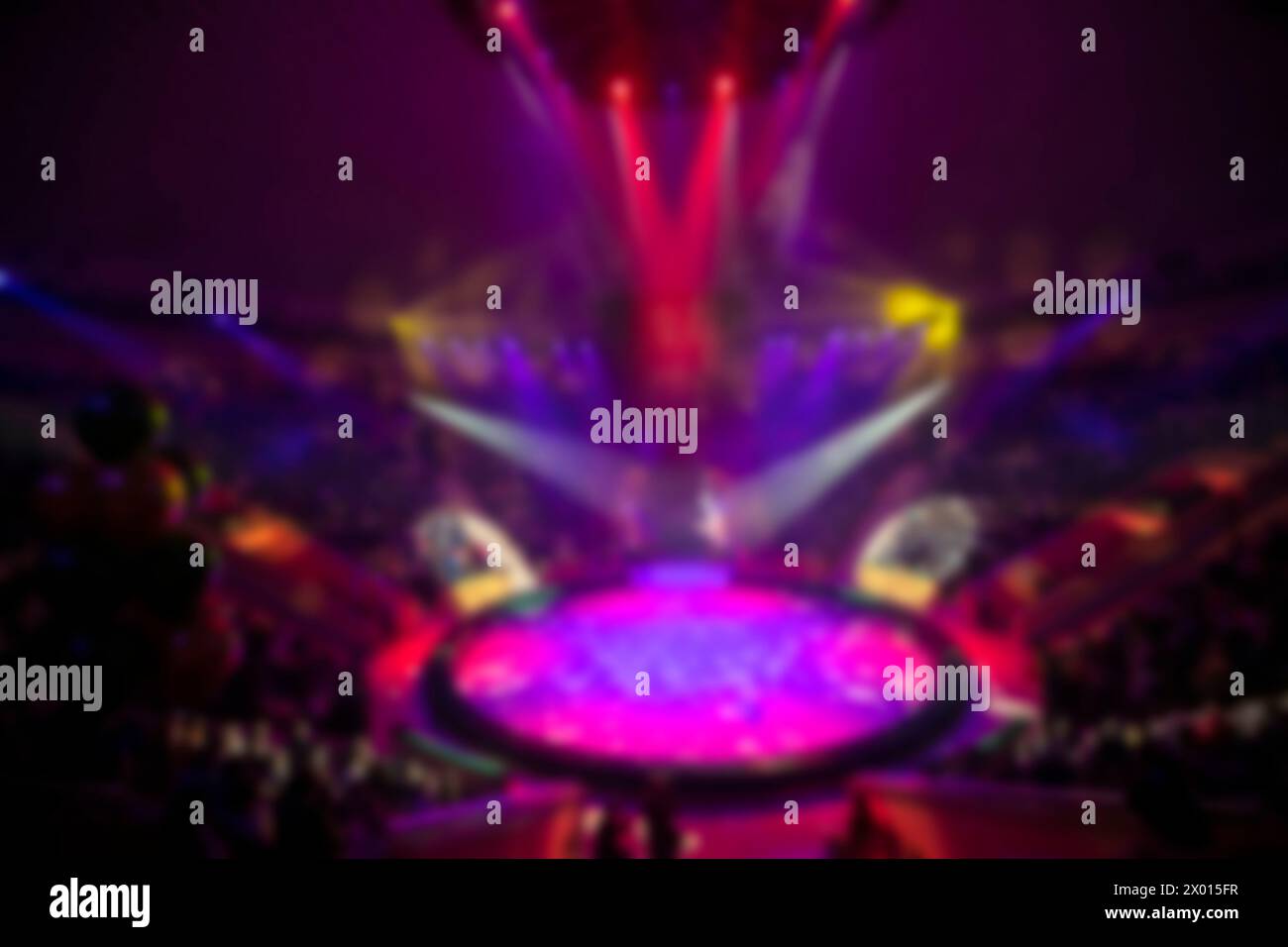 Multi Colored Arena Blurred circus arena in light rays and multi-colored lights Stock Photo ...