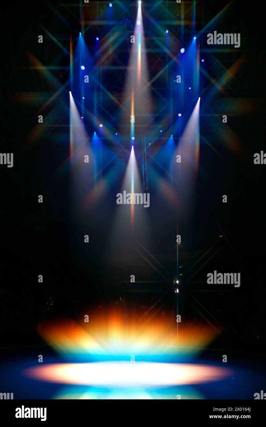 Multi Stage Background Vertical background of multi-colored stage lighting Stock Photo - Alamy