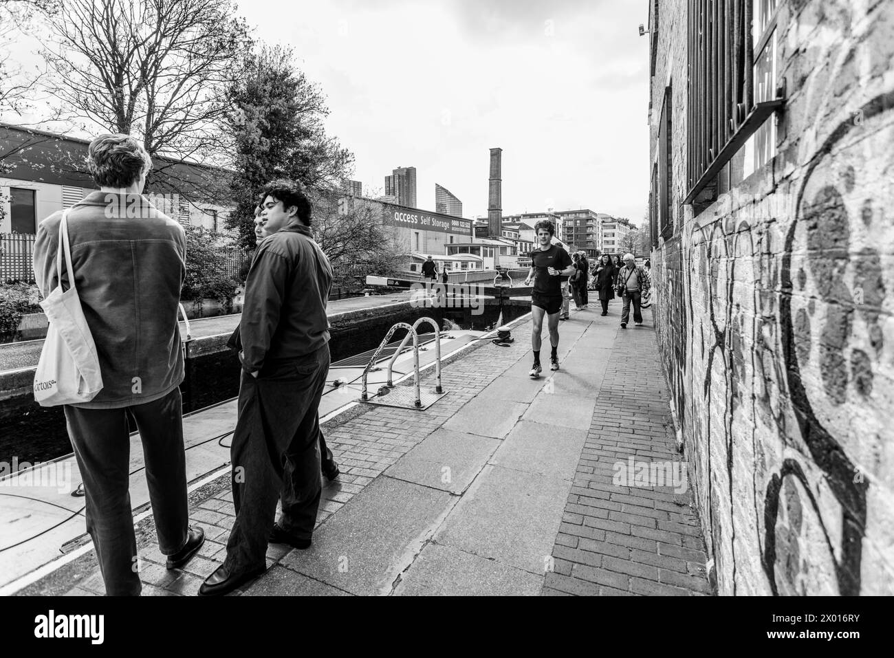 London City Road Lock Stock Photo