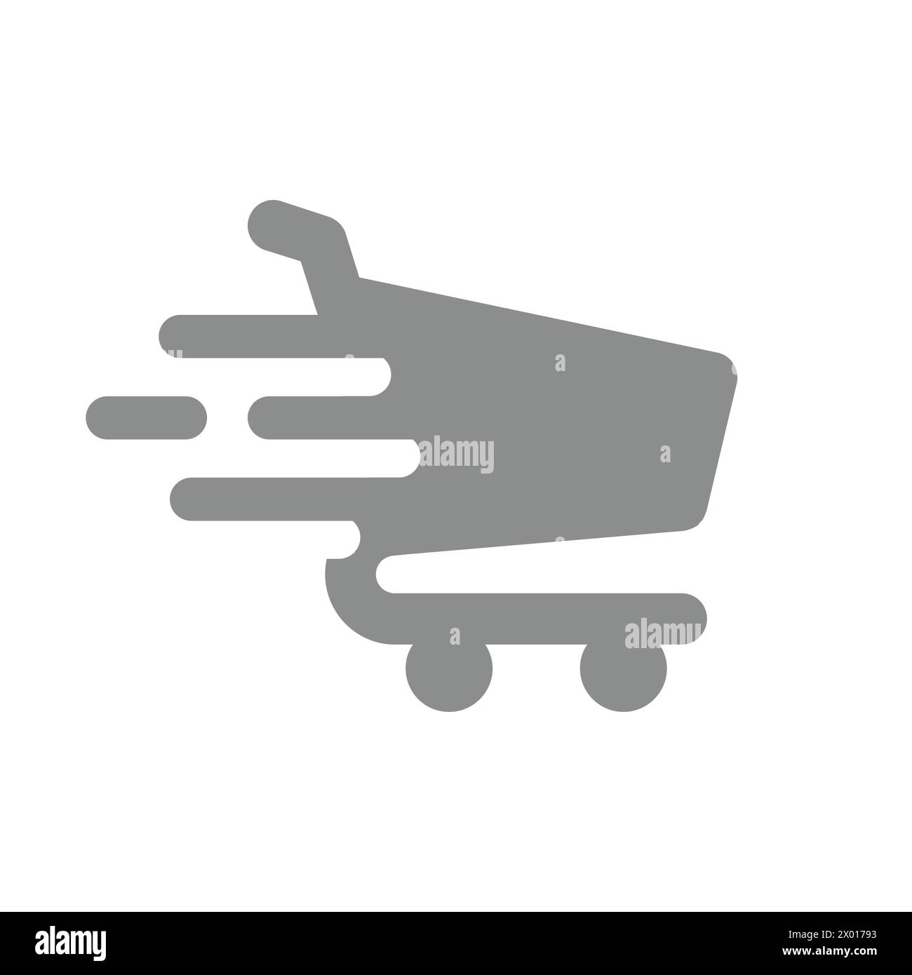 Fast shopping cart vector icon. E-commerce, online store symbol. Stock Vector